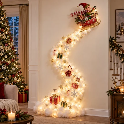 🎄 Light Up The Christmas Magic ✨ Festive LED Wall Decor