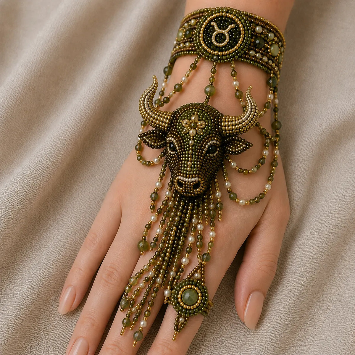 Zodiac DIY Beaded Hand Bracelet Kit – Create Your Celestial Wearable Art