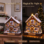🔥 Last Day 49% OFF✨🏠 Lighted Christmas Snow House Photo Holder