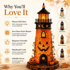 🎃 Beginner-Friendly Lighted Halloween Lighthouse DIY Kit – Sea Glass-Style Mosaic Collection