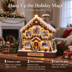 🔥 Last Day 49% OFF✨🏠 Lighted Christmas Snow House Photo Holder