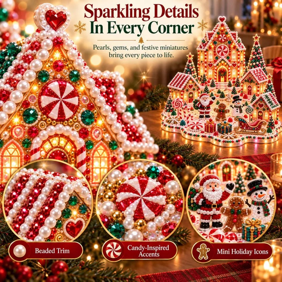Christmas Village 3D Gem Art Kit