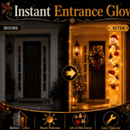 ⏳ Last Day 49% OFF – 🎄MerryCascade™ Glowing Christmas Door Hanger | 6 Festive Light Designs✨