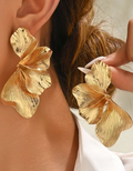 Textured Petal Flower Earrings
