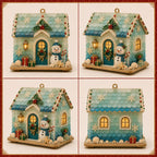 🏡 Beginner-Friendly DIY Glowing Coastal Glass-Style Christmas Cottage Kit Collection