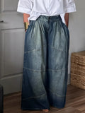 Denim Casual Loose Jeans Straight pants