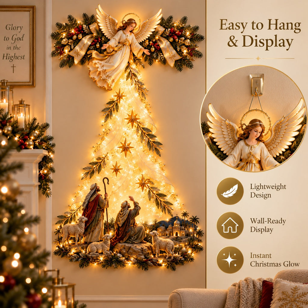 Angels Over Bethlehem Wall Light
