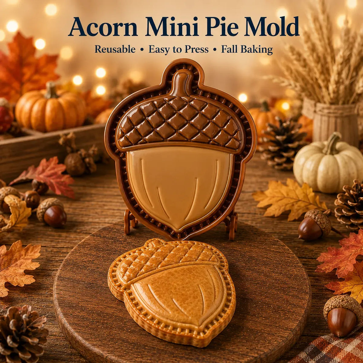 🍂 8-Design Fall Mini Pie Mold Collection