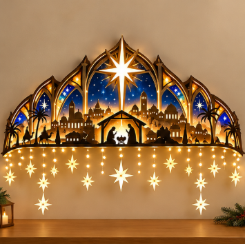 LAST DAY 49% OFF 🔥 Glowing Holy Night Silhouette Decor 🌟