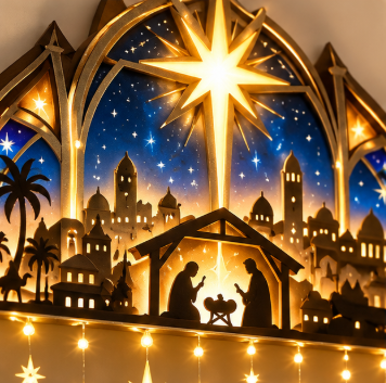 LAST DAY 49% OFF 🔥 Glowing Holy Night Silhouette Decor 🌟