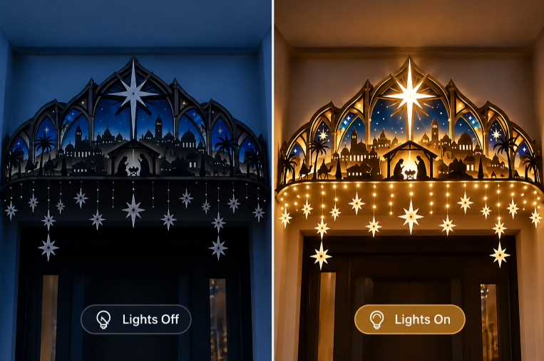 LAST DAY 49% OFF 🔥 Glowing Holy Night Silhouette Decor 🌟