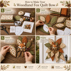 🎀 Beginner-Friendly Oversized Quilted Bow Sewing Kit | Coordinated Printed Fabrics, Batting, Pre-Designed Templates & Complete Supplies for a 3D Statement Bow ✨