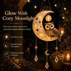 Solar Owl Moon Garden Light