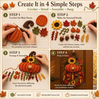 🧶 DIY Seasonal 3D Crochet Door Hanger Kit Collection | Coordinated Yarn, Filling, Accessories & Step-by-Step Instructions Included 💕