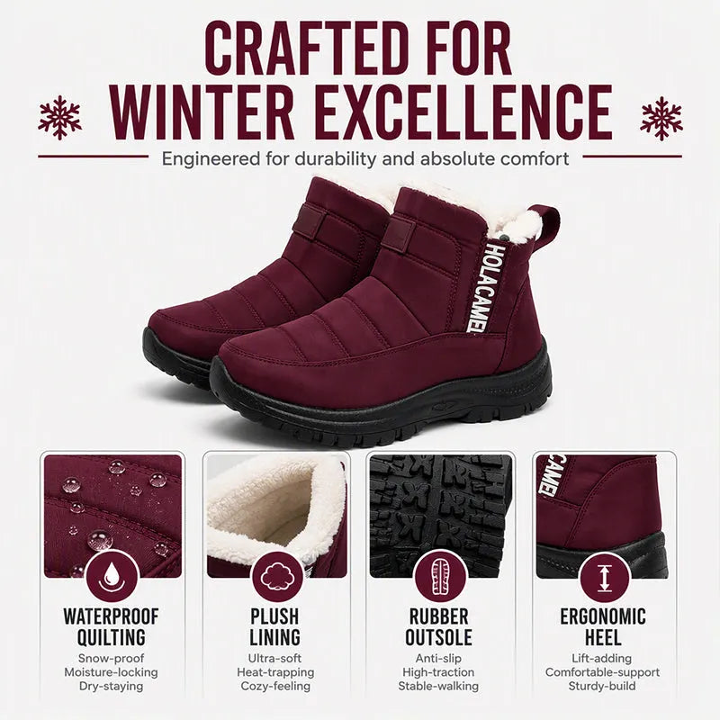⏳LAST DAY SALE ONLY￡17.99!!❄️Women’s Lightweight Winter Boots – Waterproof, Non-Slip & Plush-Lined for All-Day Warmth & Style👢✨