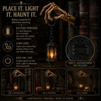 💀 Skeleton Hand Lantern Bookshelf Light