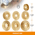 3pcs 4" 5" Wood Caving Disc Grinding Wheel Angle Grinder Sanding Disc Polishing for Wood