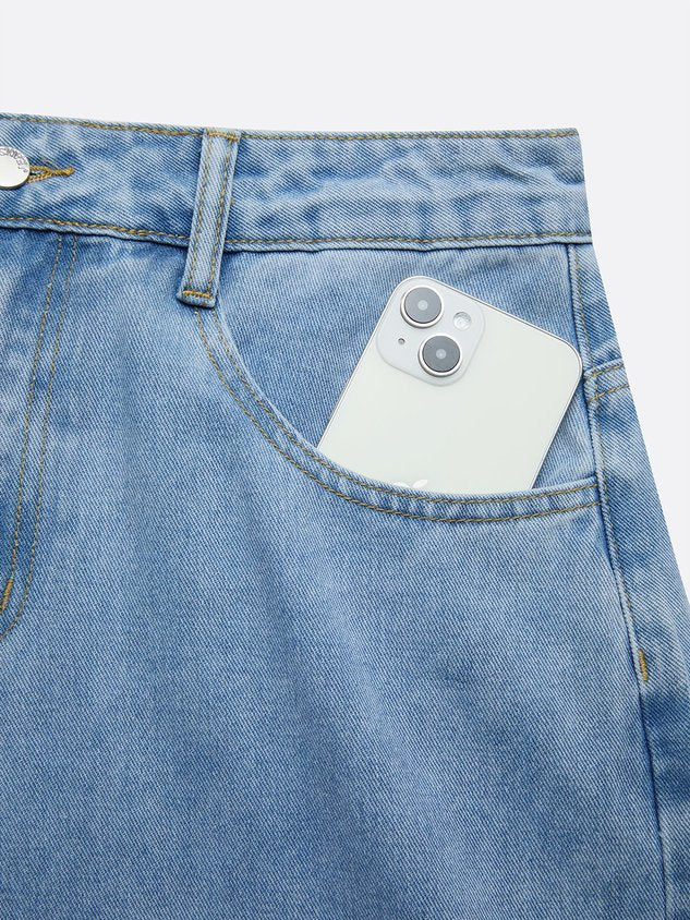 Denim Floral Casual Jeans