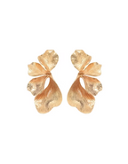 Textured Petal Flower Earrings