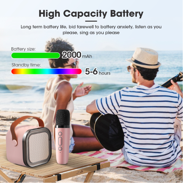⏳LAST DAY SALE ONLY ￡11.99!!✨🎵Mini Karaoke Machine for Kids with Wireless Microphones