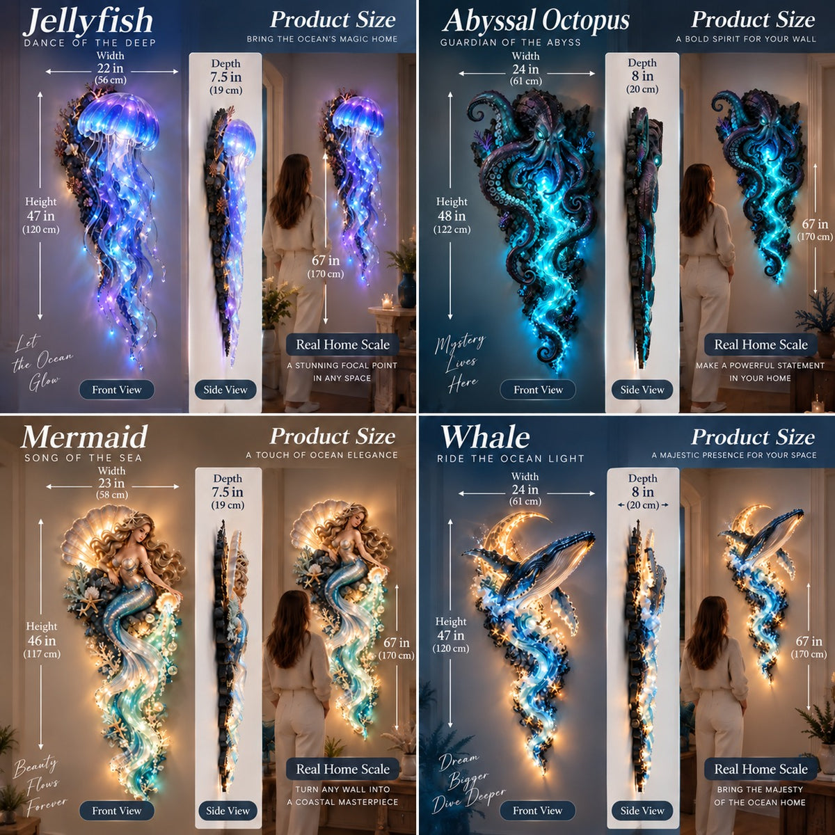 Ocean Legends Lighted Wall Decor Collection