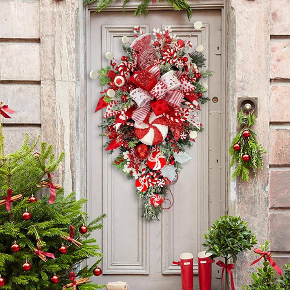 Candy Cane Christmas Wreath🍭