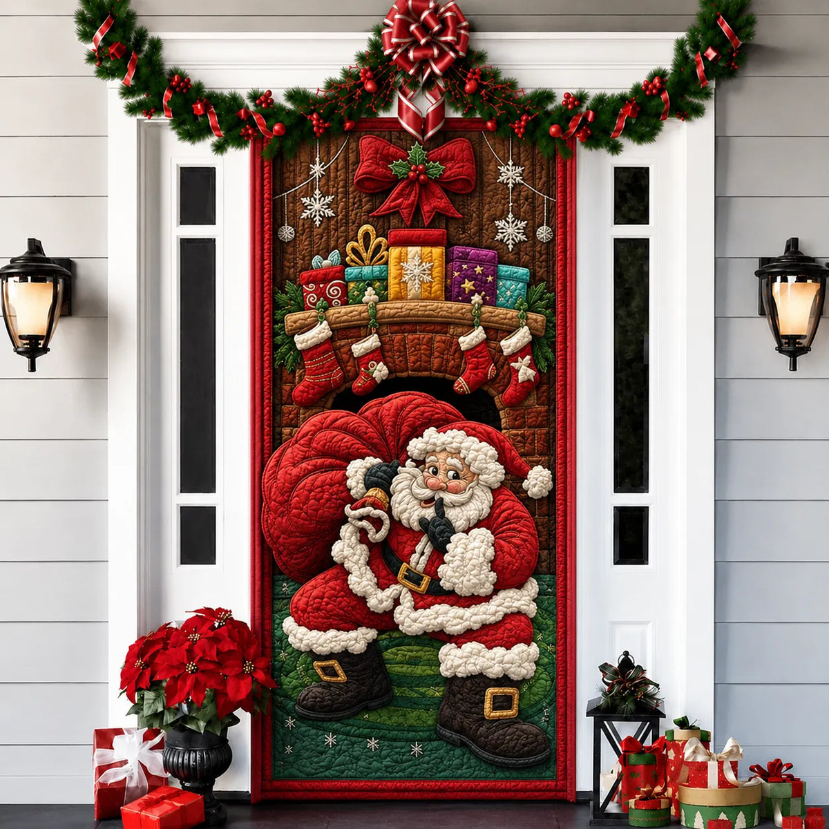 3D Christmas front door decoration