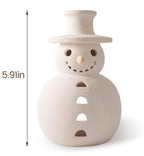 ⛄ Handmade Terracotta Snowman Figurines