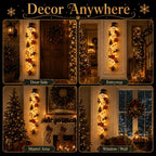 Glowing Christmas Door Hanger | 6 Festive Lighted Designs with Warm Glow, Dimensional Details & Space-Saving Vertical Décor ✨