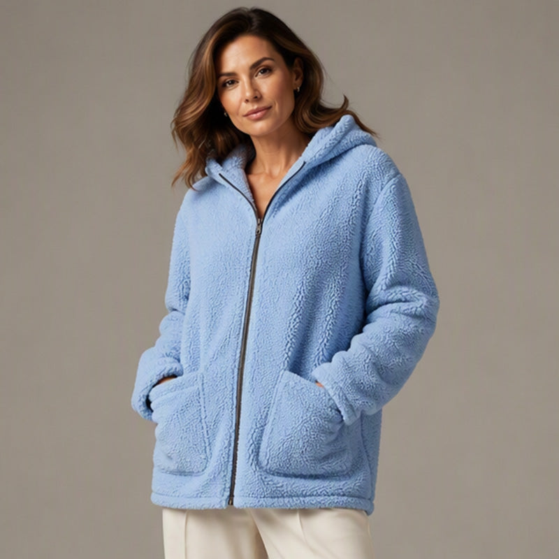 ⏳🍂LAST DAY SALE ONLY ￡16.99!!📢Women's Casual Plush Hooded Jacket