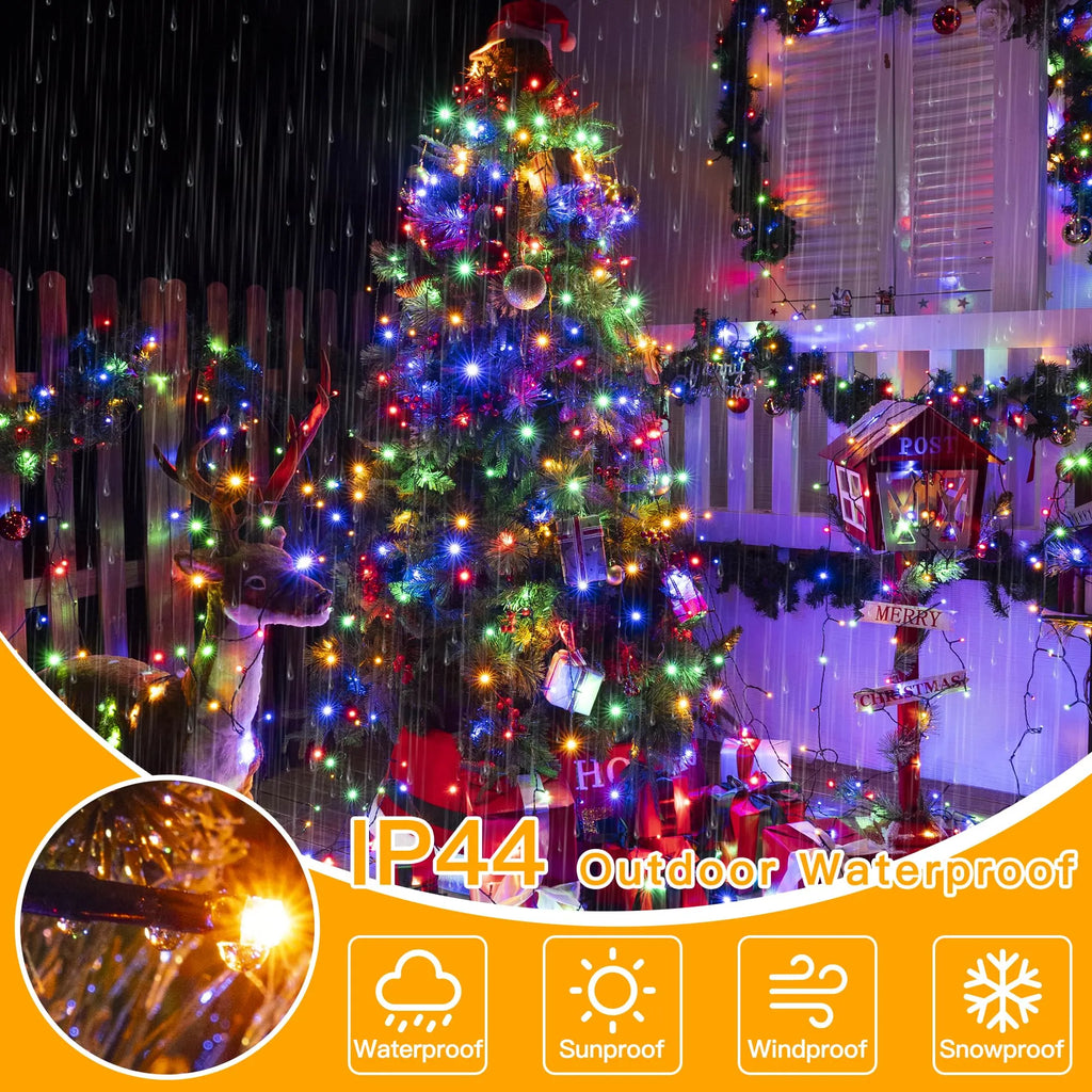 🔥Waterproof Christmas Tree Waterfall Lights with Ring