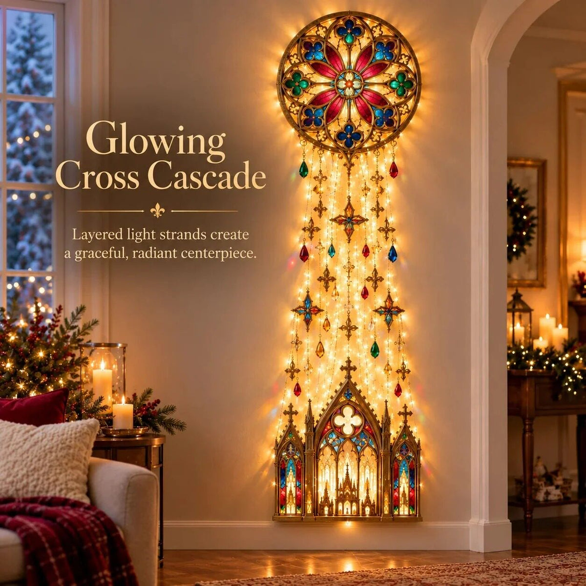 Cathedral Stained Glass Hanging Light