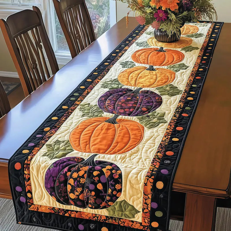 Autumn Spell Quilted Table Runner – Instant Cozy Fall & Halloween Vibe