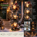 🎄🍄 Christmas Gnome Workshop Solar Garden Light 🎁🌟