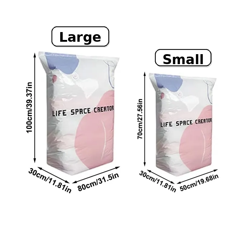 Thickened Stereoscopic No-Pump Vacuum Compression Bag