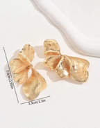 Textured Petal Flower Earrings