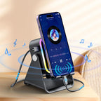 ⏳LAST DAY SALE ONLY ￡13.99!!✨🎅📱 5-in-1 Wireless Speaker Stand – Induction Audio & Phone Holder 🎵💡