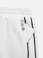 Casual High Waist Wide Leg Pants Color Block H-Line Daily Trousers
