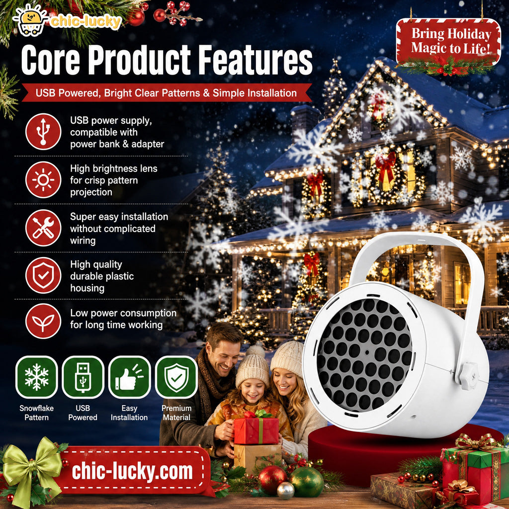 📢LAST DAY SALE ONLY ￡9.99!!🔥🎅【🎁Best Christmas Gift🎁】🎄16-Pattern USB Christmas Projector Light