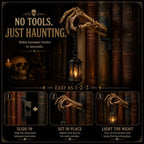 💀 Skeleton Hand Lantern Bookshelf Light