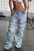 Women's Y2k Ripped And Frayed Jeans