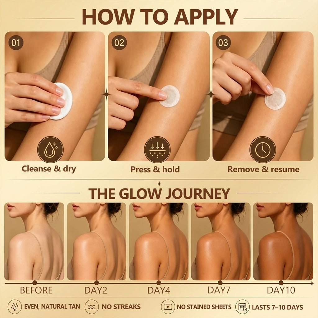Official Store | Hiskin® Sunless Instant Bronze Tanning Microneedle Patch US (Just once a day) Visible Bronze Glow in 7 Days No UV, No Orange, No Streaks, No DHA, No Mess.