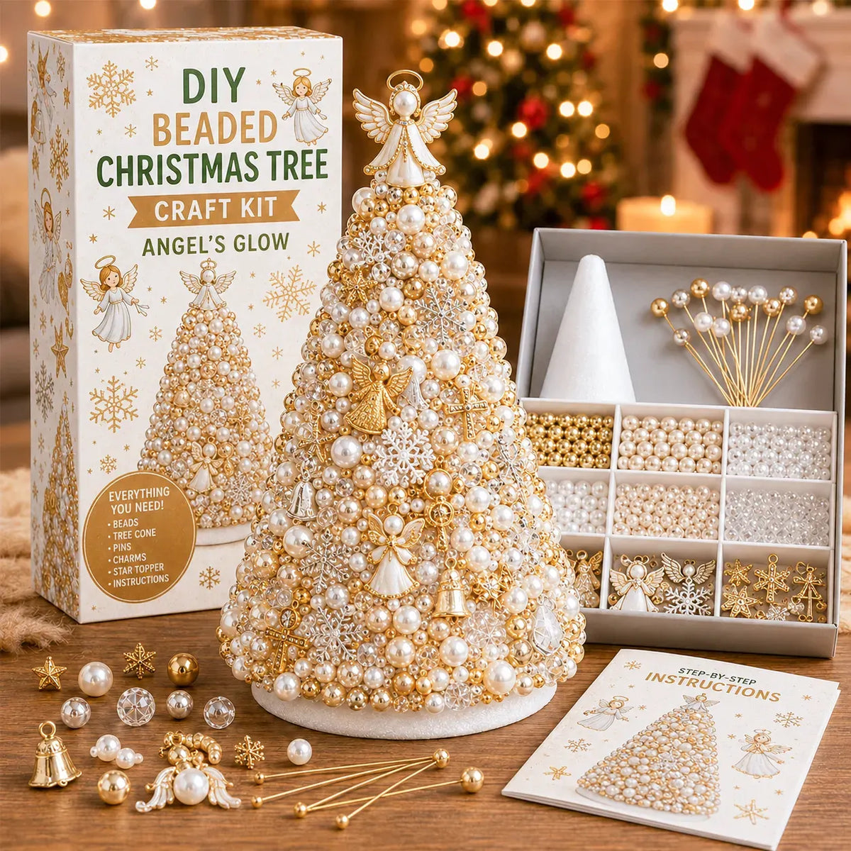 🎄Beginner-Friendly DIY Beaded Christmas Tree Craft Kit Collection