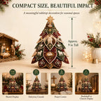 ✝️ Beginner-Friendly Tree of Faith 3D Quilted Christmas Tree Sewing Kit | Complete Kit with Coordinated Fabrics, Beads & Step-by-Step Guide Included 💕