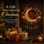 👼 Moonlit Wreath Collection – Lighted Holiday Door Decor 🎄