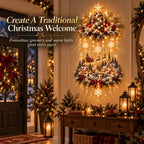 🌟 Enchanted Village Tree – Lighted Christmas Wall Hanging | Glowing Holiday Decor 🌟