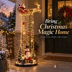 Santa Sleigh Cascade Light Stand