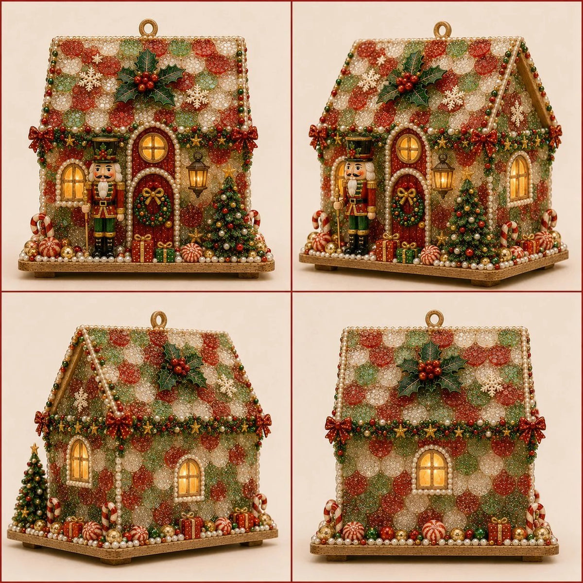 🏡 Beginner-Friendly DIY Glowing Coastal Glass-Style Christmas Cottage Kit Collection
