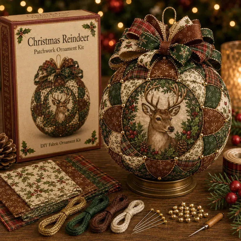 🎄Beginner-Friendly DIY Christmas Patchwork Ornament Kit Collection