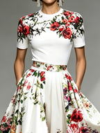 Urban Floral Crew Neck T-shirt